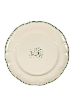 Bespoke Milano Plate with Central Simple Monogram, Set of 12