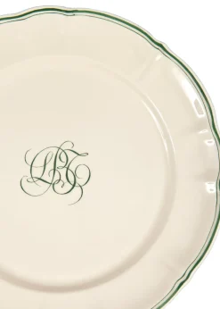 Bespoke Milano Plate with Central Simple Monogram, Set of 12