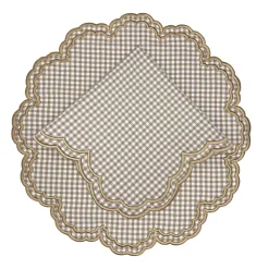 Bettina Napkin in Wheat Gingham, Set of 4
