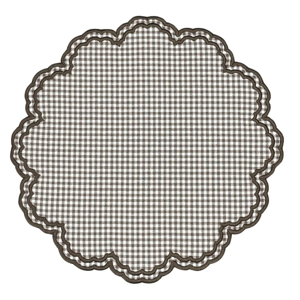 Bettina Placemat in Cocoa Gingham, Set of 4