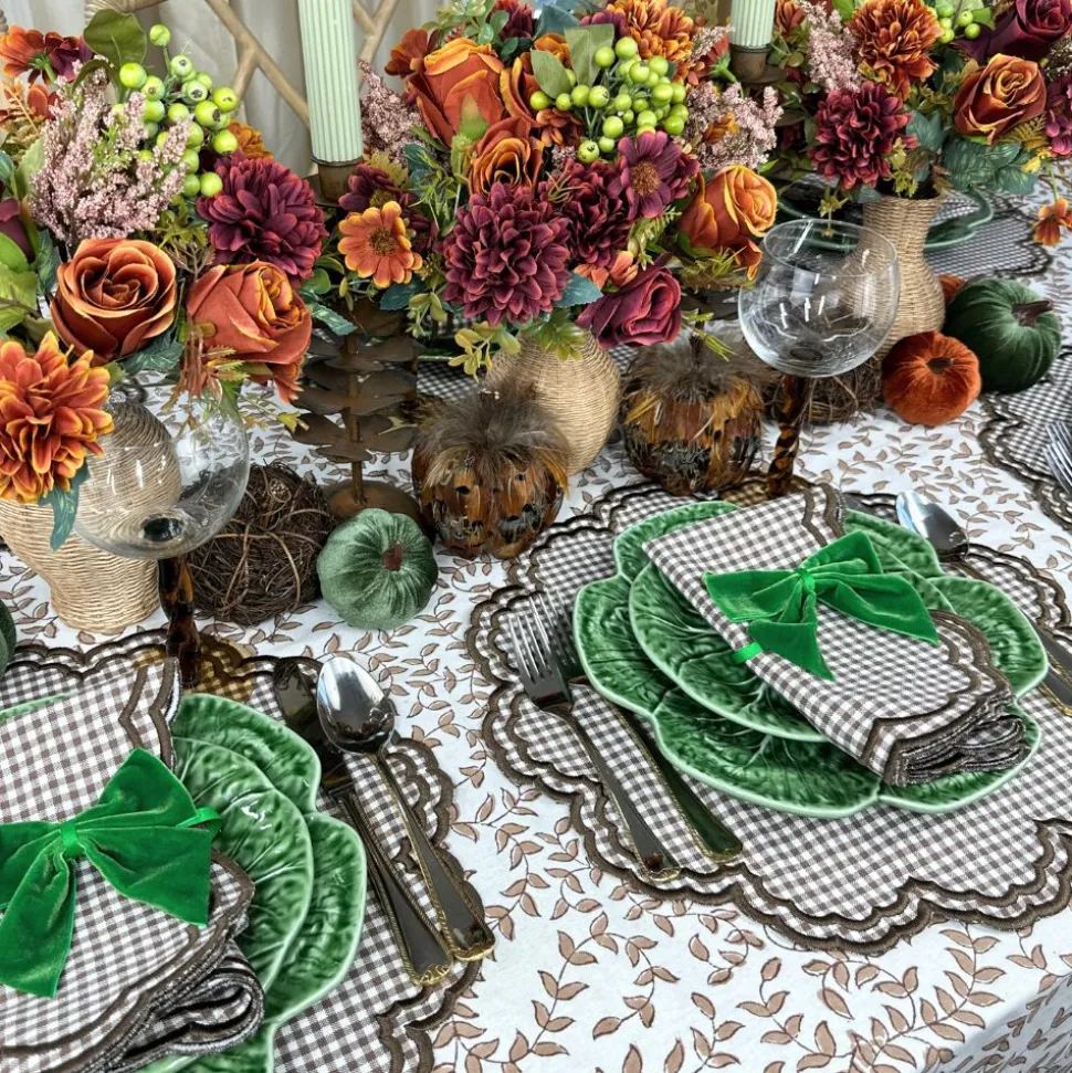 Bettina Placemat in Cocoa Gingham, Set of 4