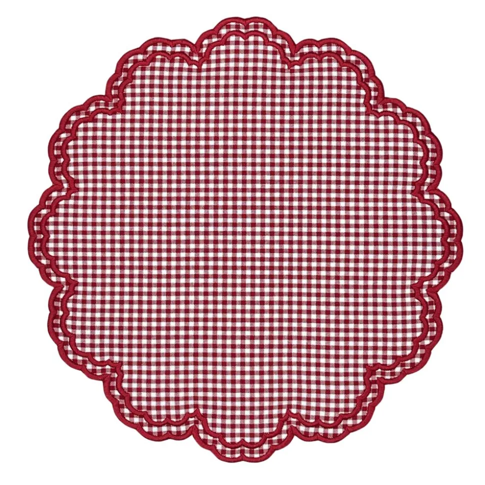 Bettina Placemat in Red Gingham, Set of 4