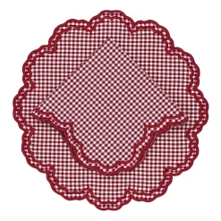Bettina Placemat in Red Gingham, Set of 4