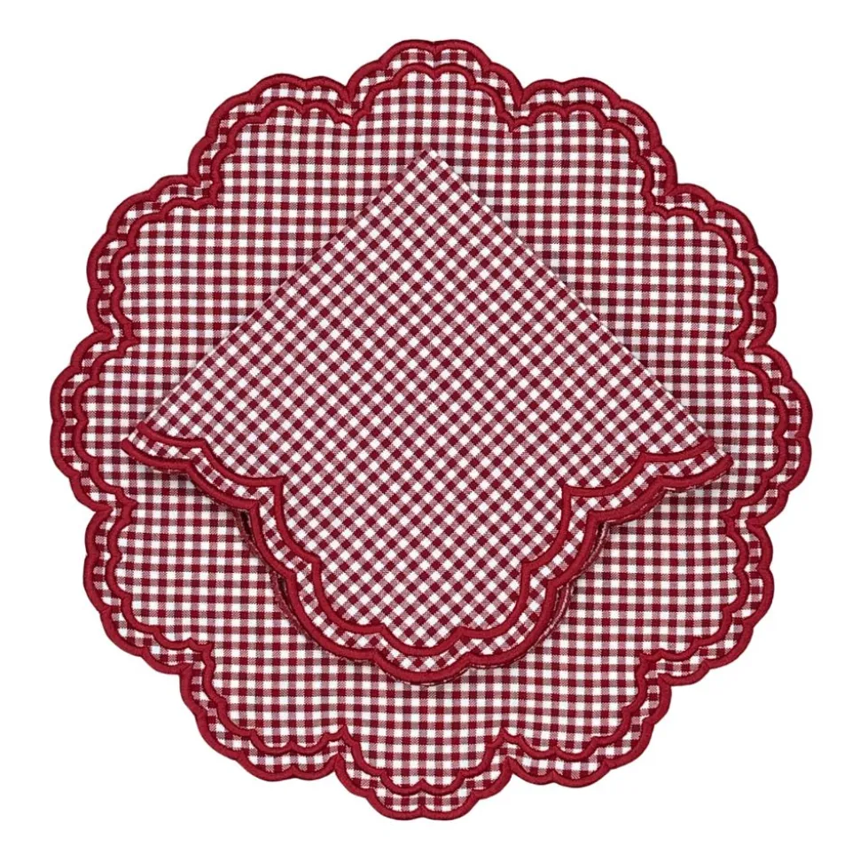 Bettina Placemat in Red Gingham, Set of 4
