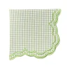 Bettina-Gingham Napkin in Green, Set of 4