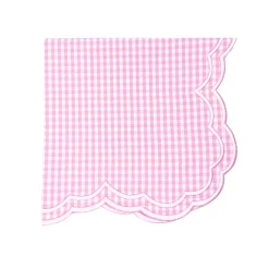 Bettina-Gingham Napkin in Pink, Set of 4