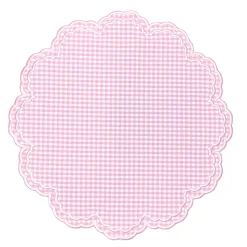 Bettina-Gingham Placemat in Pink, Set of 4