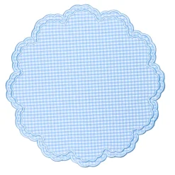 Bettina-Gingham Placemat in Blue, Set of 4