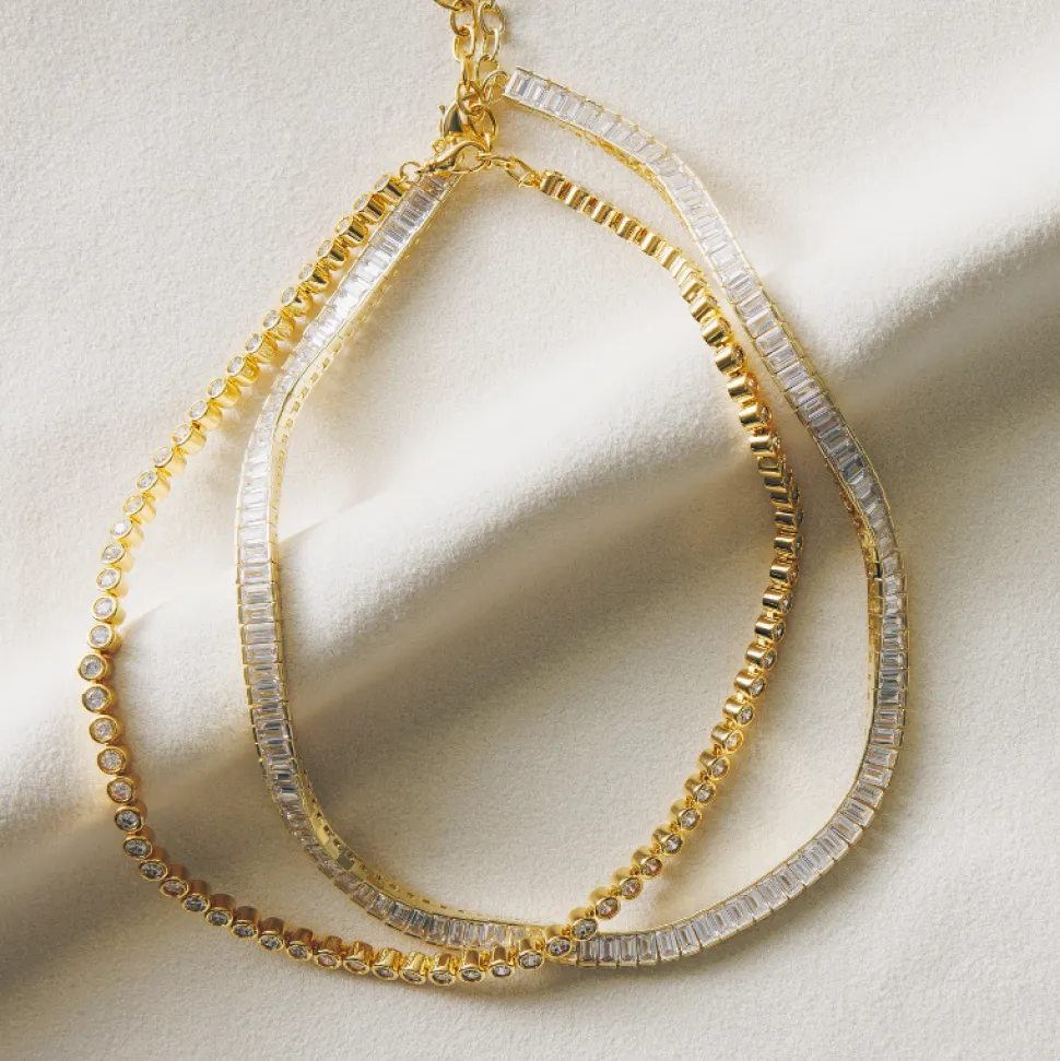 Bezel Tennis Necklace