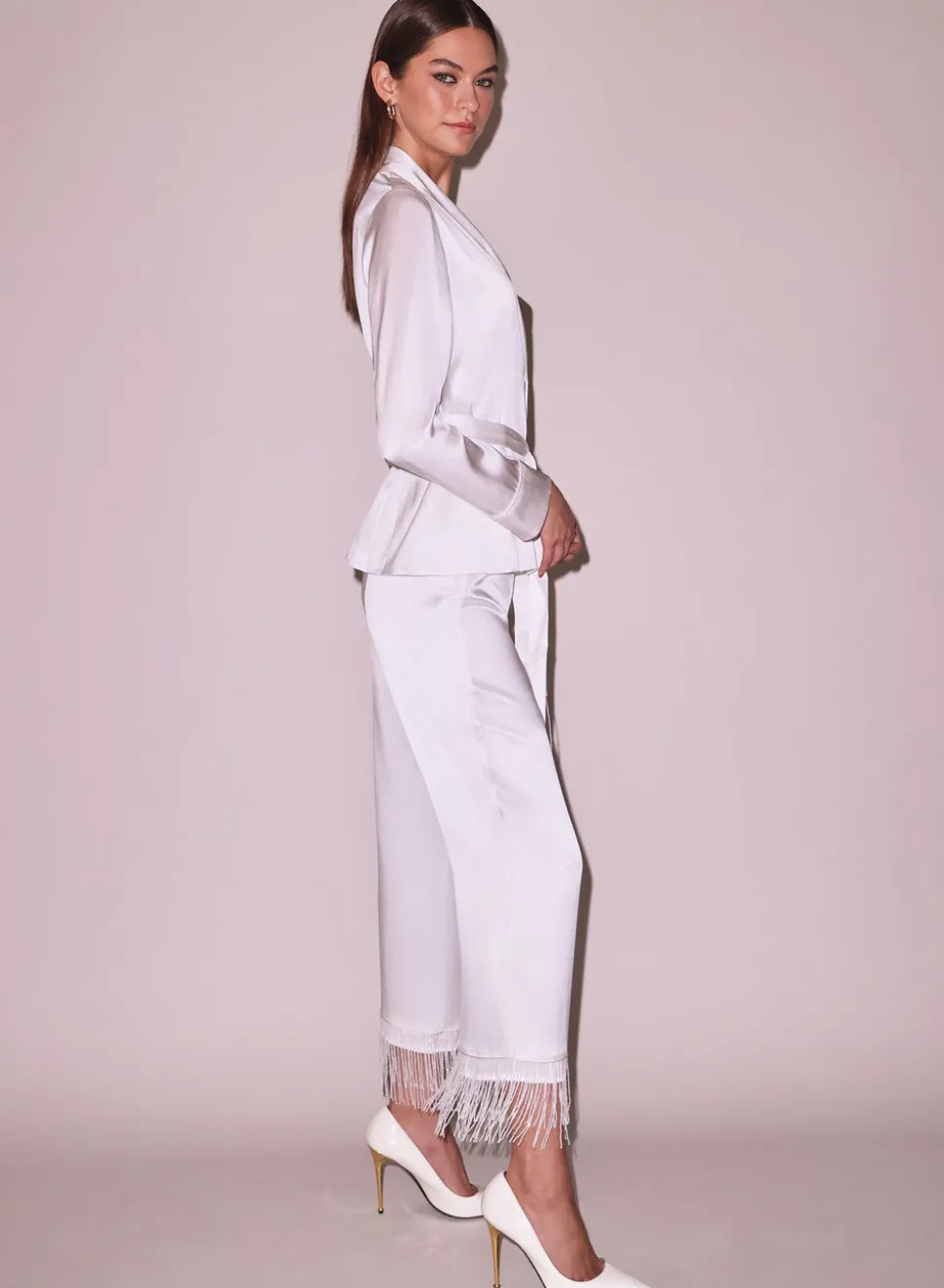 Bianca Fringe Silk Pant