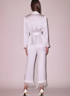 Bianca Fringe Silk Pant