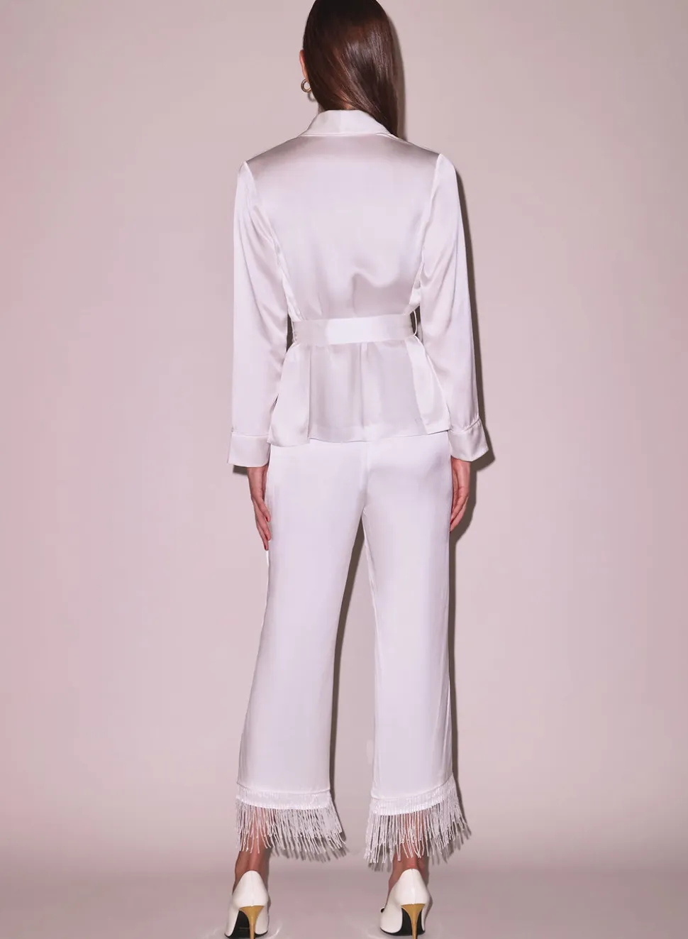 Bianca Fringe Silk Pant