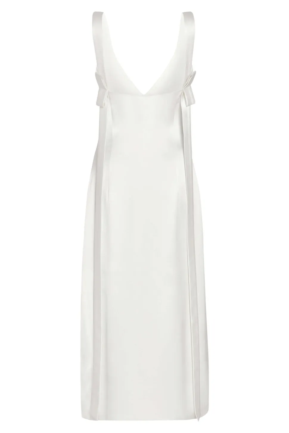 Bianca White Satin Shift Dress