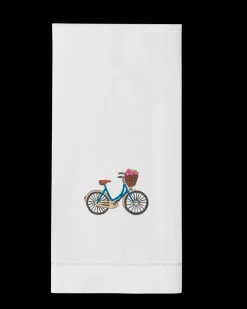 Bicycle Flowers Hand Towel
