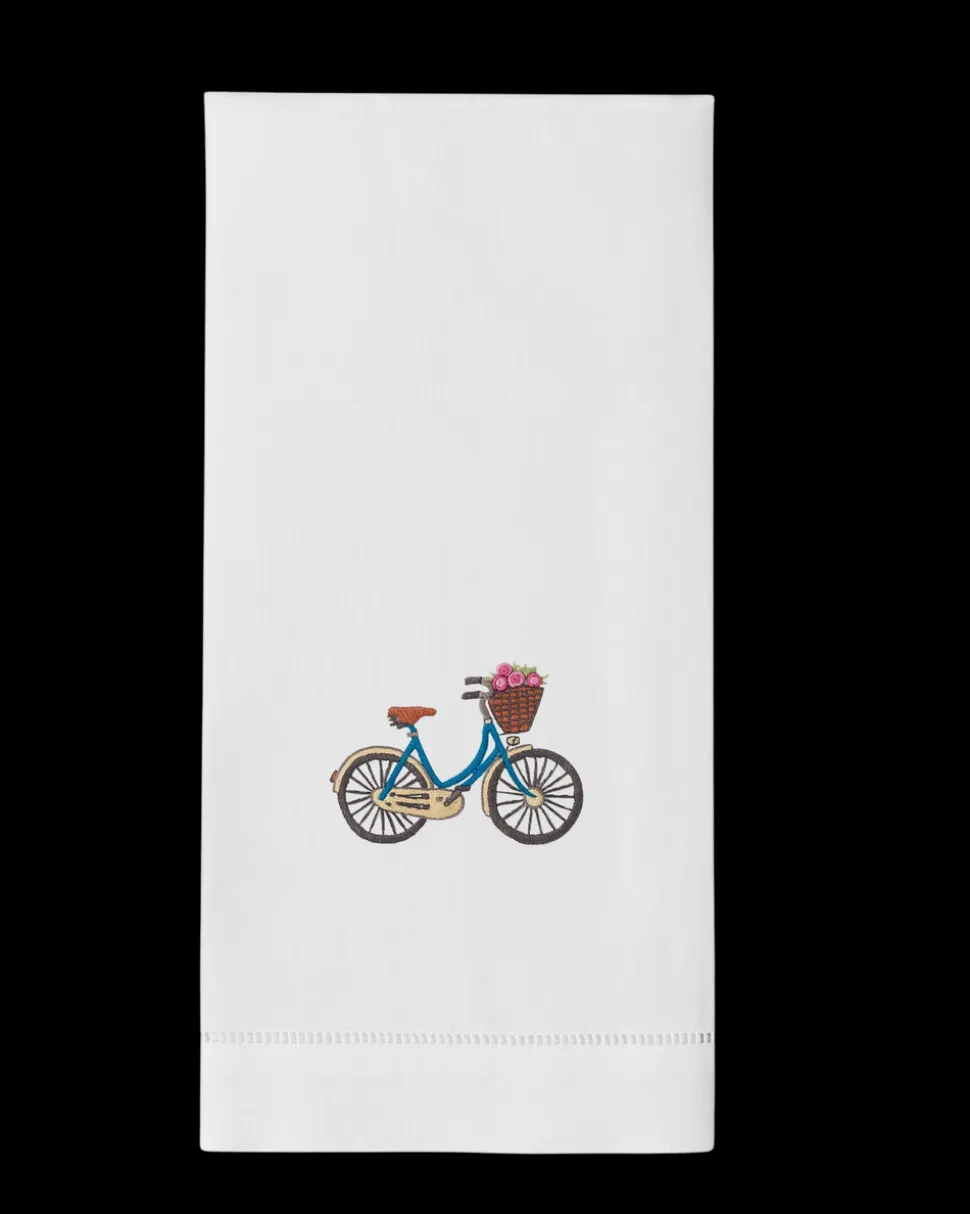 Bicycle Flowers Hand Towel