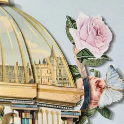 Bird Cage Paper Collage Wall Art