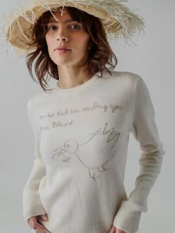 Bird from Patmos Crewneck in Cream