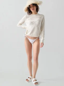 Bird from Patmos Crewneck in Cream