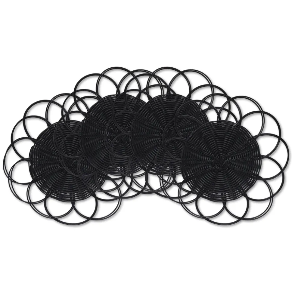 Black Banded Chargers, Set of 4