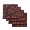 Black Coral Napkins, Set of 4