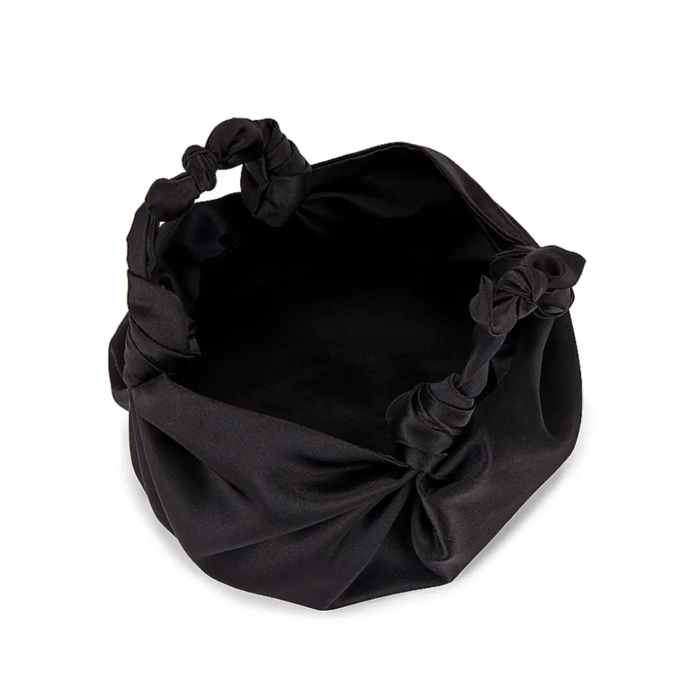 Black NLA Silk Knot Bag