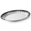 Black Punk Oval Serving Tray