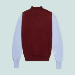 Blaire Color Block in Maroon/Periwinkle