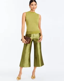 Blake Cropped Pants in Olive Green