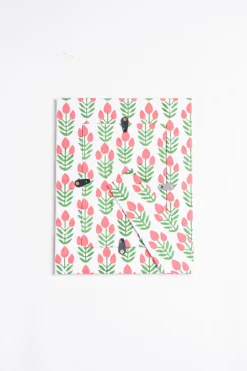 Blockprint Picture Frame in Red Poppy