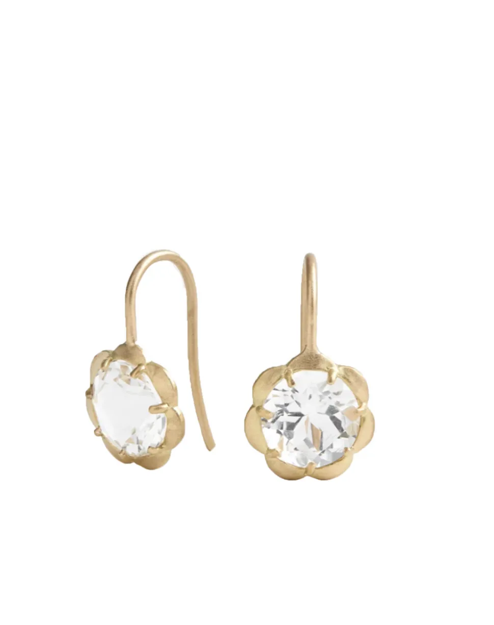 Blossom Drop Earring with White Topaz