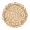 Blossom Natural Round Placemat Flower, Set of 4