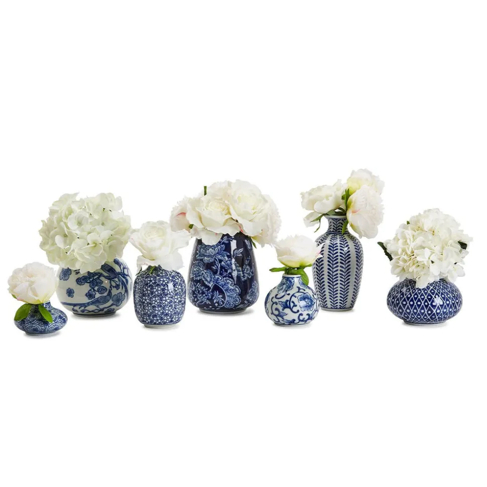 Blue & White Vase, Set of 7