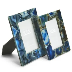 Blue Agate Photo Frame, Set of 2