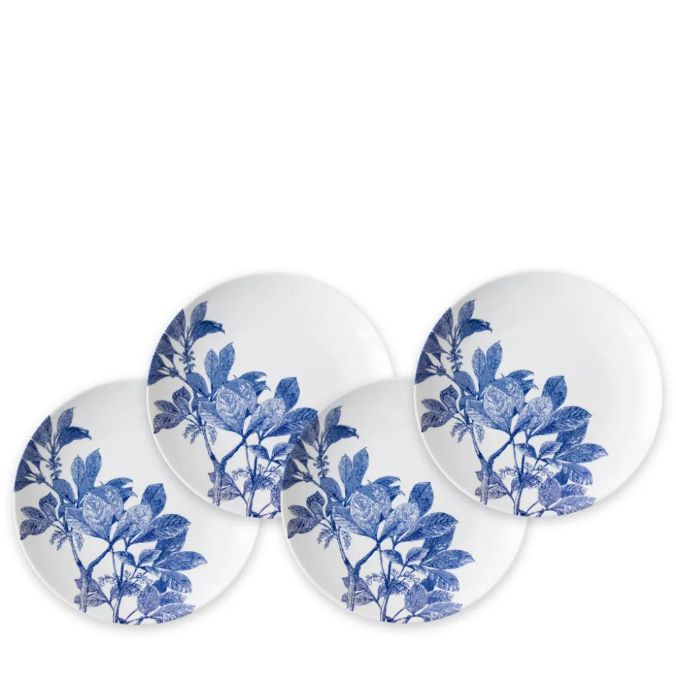 Blue Arbor Canapé Plates Boxed, Set of 4
