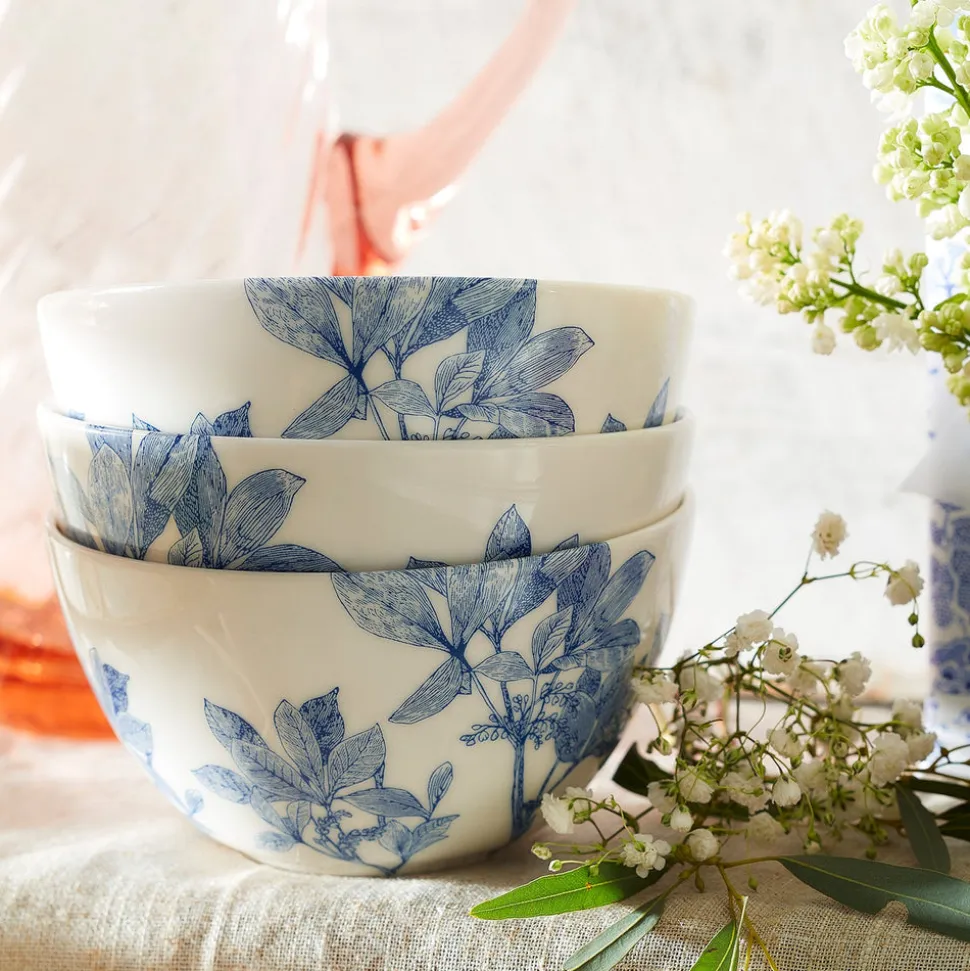 Blue Arbor Tall Cereal Bowl