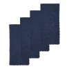 Blue Eyelet Dinner Napkins, Set of 4