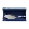 Blue Italian Cake Knife & Server with Ceramic Handle