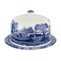 Blue Italian 2-Piece Serving Platter with Dome