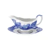 Blue Italian Sauceboat with Stand