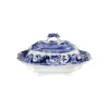 Blue Italian Vegetable Dish with Cover