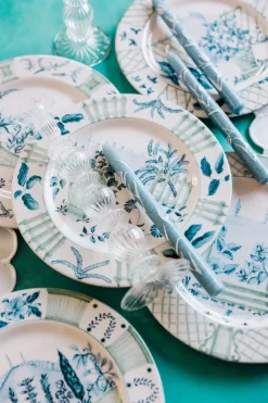 Blue Italian Views Plates Collection, Set of 6