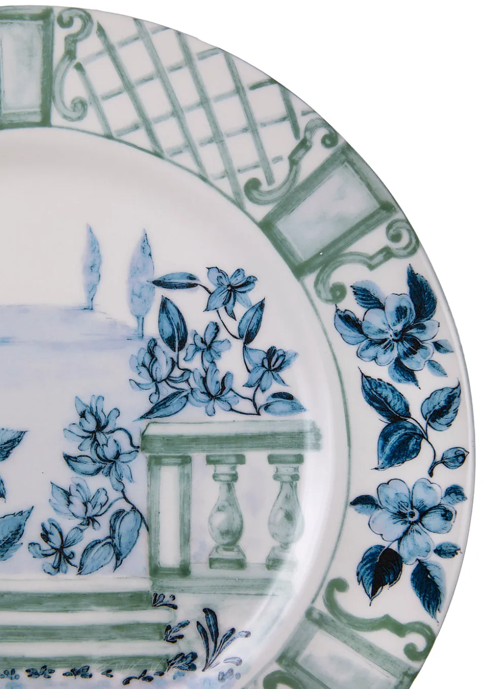 Blue Italian Views Plates Collection, Set of 6