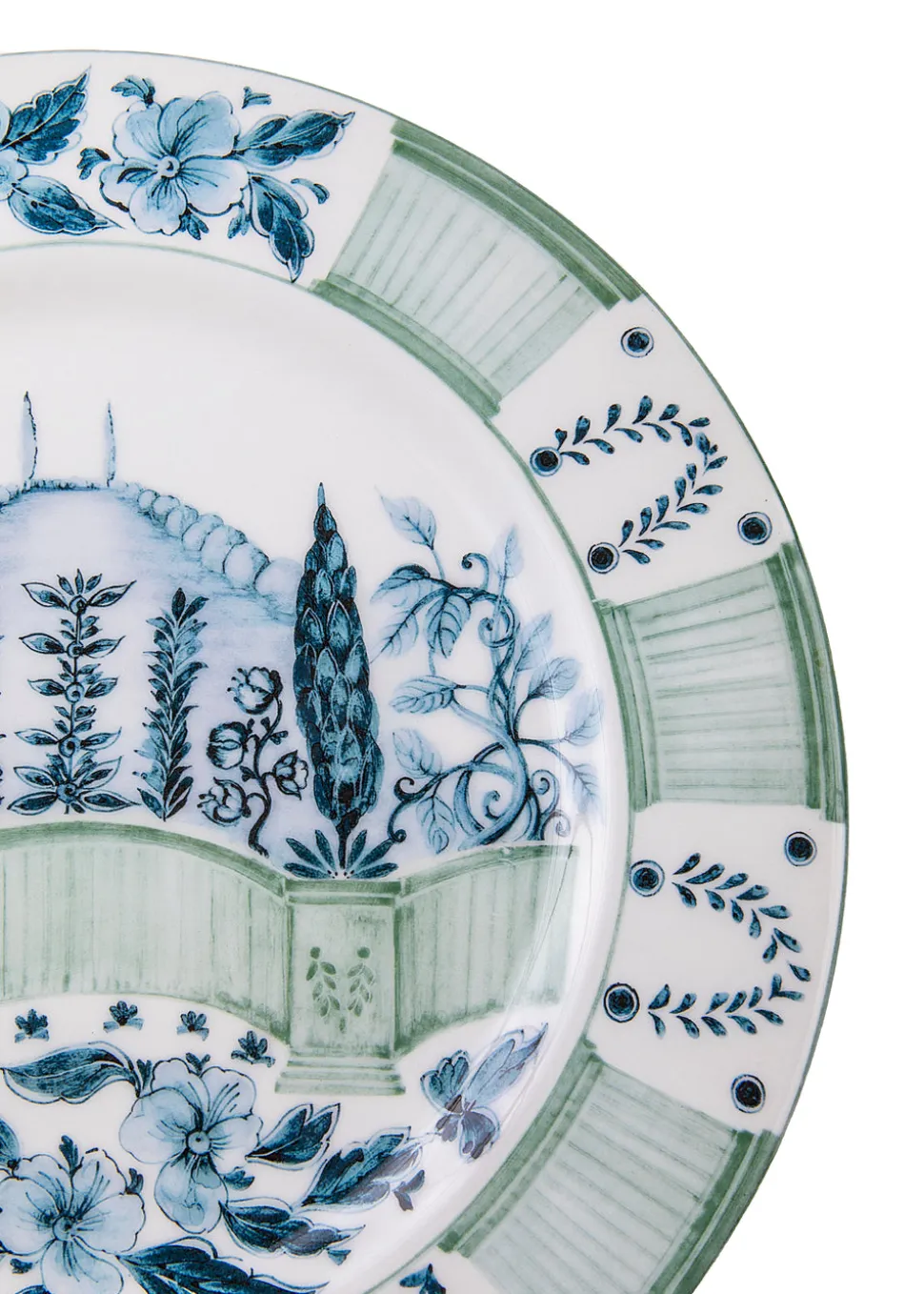 Blue Italian Views Plates Collection, Set of 6