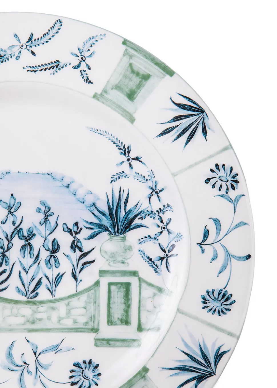 Blue Italian Views Plates Collection, Set of 6
