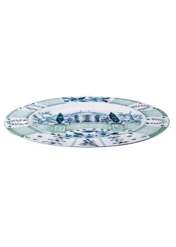 Blue Italian Views Plates Collection, Set of 6