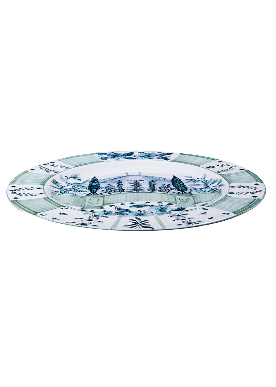Blue Italian Views Plates Collection, Set of 6