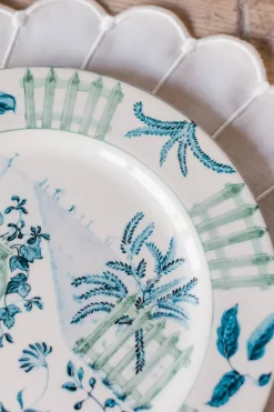 Blue Italian Views Plates Collection, Set of 6