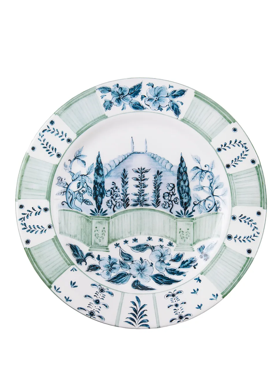 Blue Italian Views Plates Collection, Set of 6