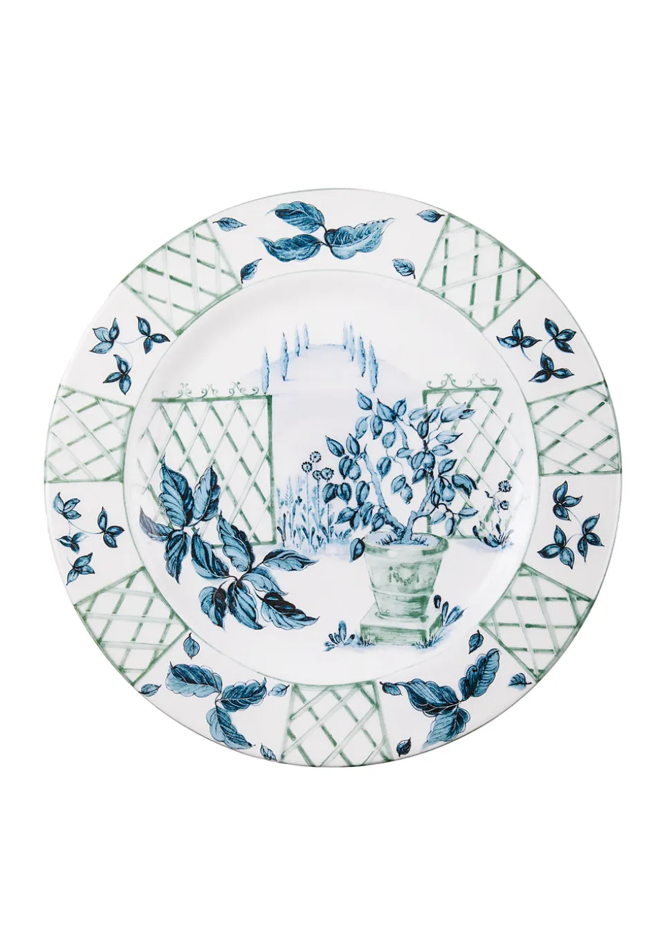 Blue Italian Views Plates Collection, Set of 6