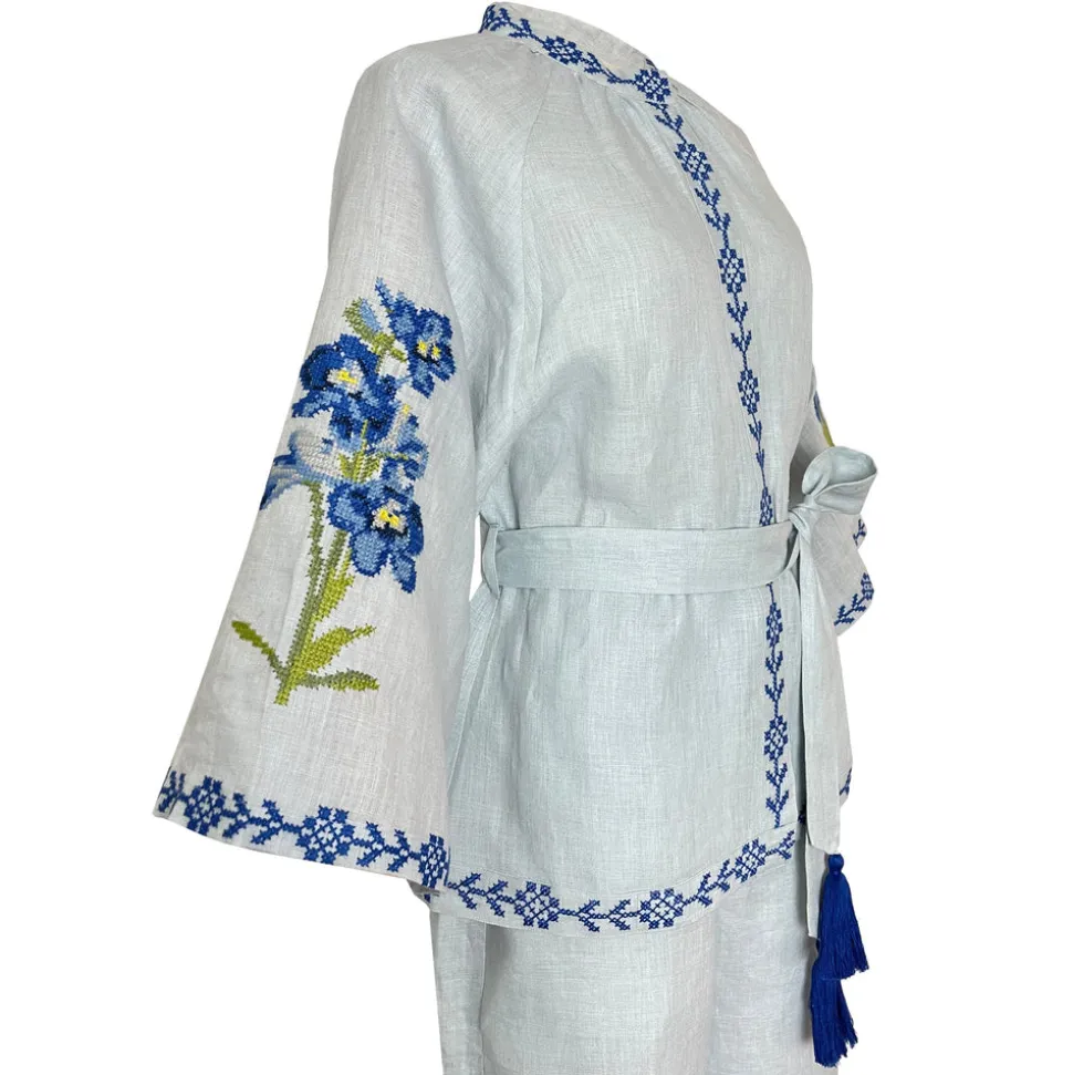 Blue Linen Set